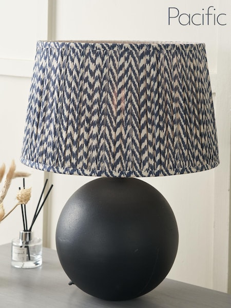 Pacific Lifestyle Black Vienna Chevron Mushroom Pleat Shade (AV9515) | £60 - £100