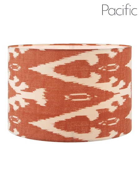 Pacific Lifestyle Cinnamon Lars Ikat Patterned Cylinder Shade (AV9518) | £40 - £50
