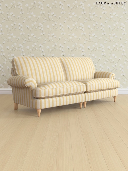 Kinsham Stripe/Ochre Yellow Beaumaris By Laura Ashley (AV9742) | £1,525