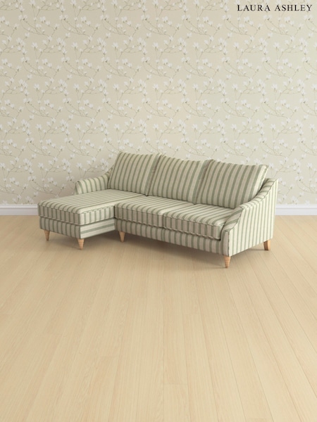 Kinsham Stripe/Hedgerow Green Beverley By Laura Ashley (AV9759) | £2,175