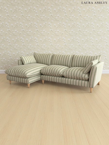 Kinsham Stripe/Hedgerow Green Casterton By Laura Ashley (AV9760) | £2,175