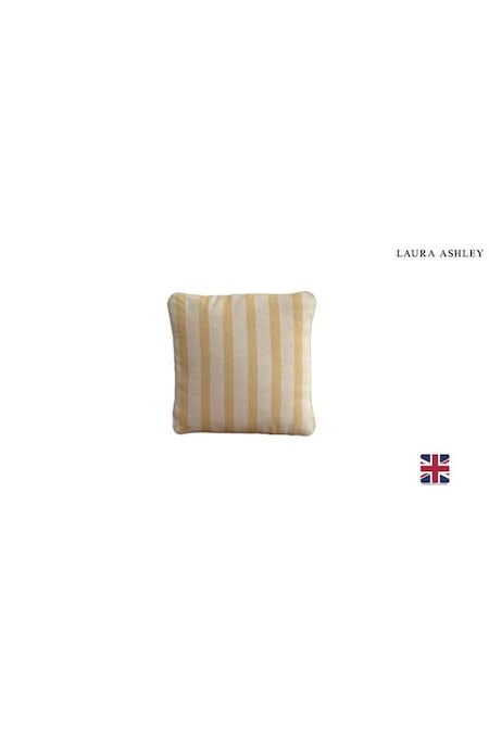 Kinsham Stripe/Ochre Yellow Upholstery Cushions By Laura Ashley (AV9763) | £50