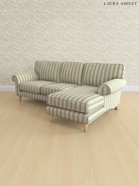 Kinsham Stripe/Hedgerow Green Kingston By Laura Ashley (AV9764) | £2,125