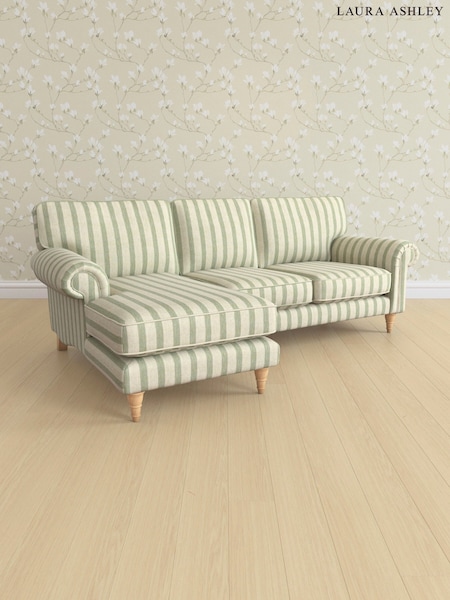 Kinsham Stripe/Hedgerow Green Kingston By Laura Ashley (AV9764) | £2,125