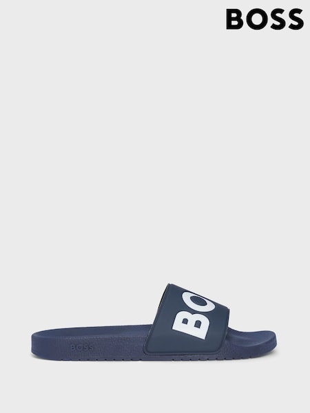 BOSS Blue Large Logo Sliders (AV9973) | £49