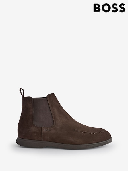 BOSS Brown Leather Chelsea Boots (AV9981) | £229