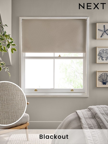 Light Natural Ready Made Roller Roller Textured Blinds (AW0147) | £24 - £48