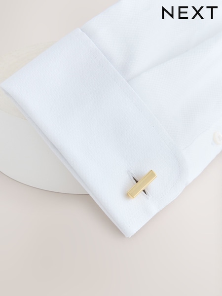 Gold Tone Bar Cufflinks (AW0197) | £12