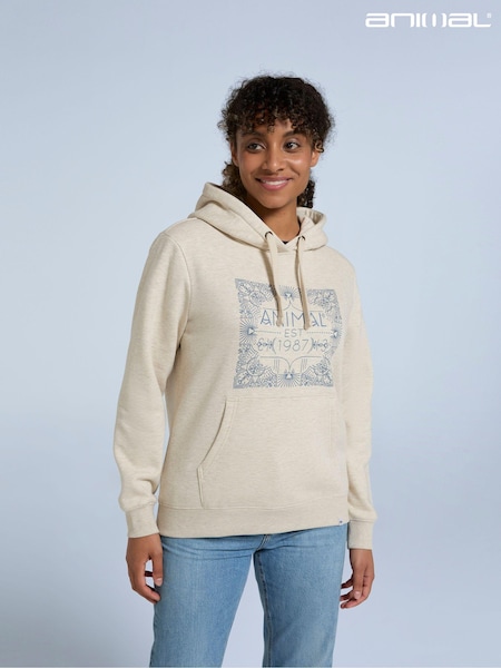 Animal Cream Womens Maya Graphic Print Hoodie (AW0305) | £49