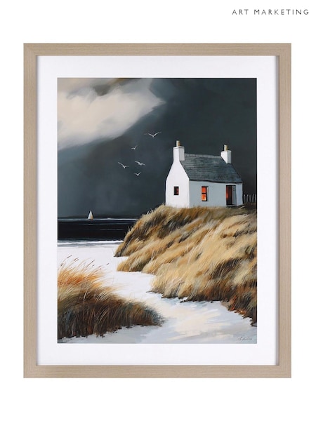 Art Marketing Multi House on the Beach Wall Art (AW0451) | £82