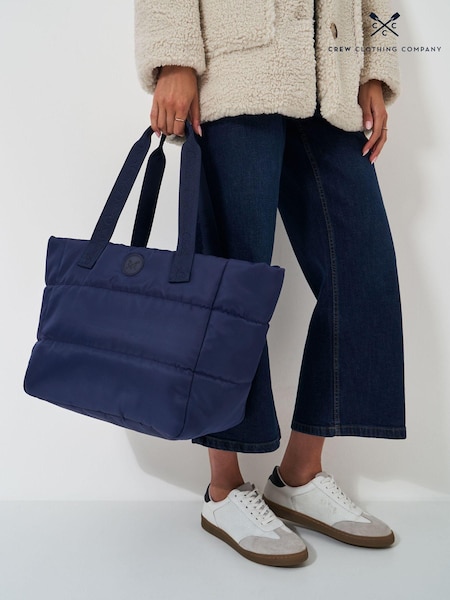 Crew Clothing Blue Nylon Shoulder Bag (AW0594) | £55