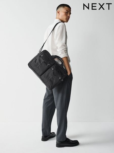 Black Nylon Modular Briefcase (AW0607) | £40