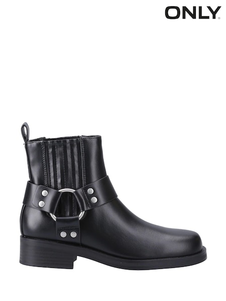 ONLY Black Bax-2 Short Biker Boots (AW0683) | £75