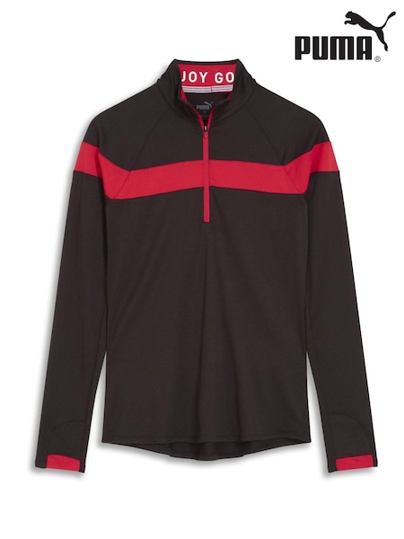Puma Black Womens Golf Lightweight Quarter-Zip Top (AW0707) | £55