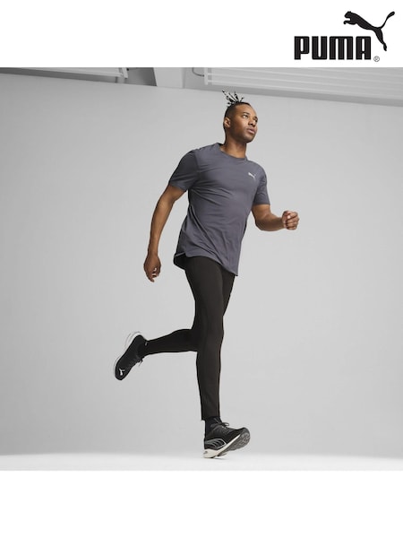 Puma Grey Mens Run Cloudspun Short Sleeve Running T-Shirt (AW0712) | £35