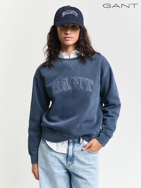 GANT Blue Crew Neck 100% Cotton Jumper (AW0741) | £120