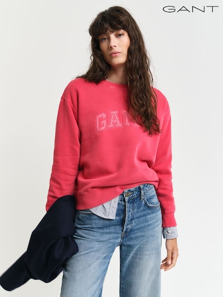 GANT Red Crew Neck 100% Cotton Jumper (AW0746) | £120