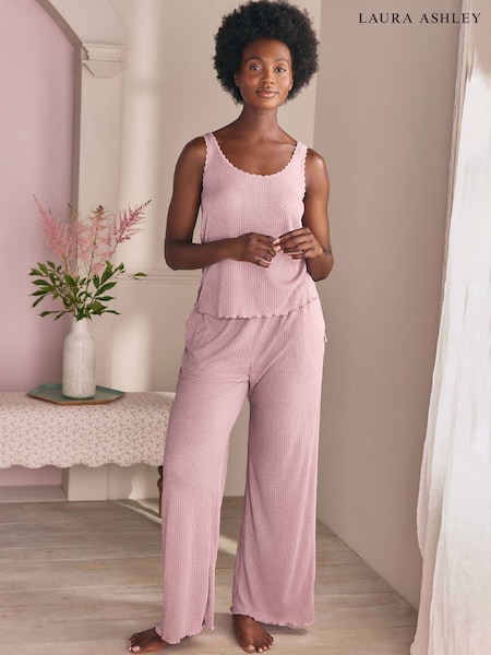Laura Ashley Mauve Purple Ribbed Lounge Vest (AW1127) | £15