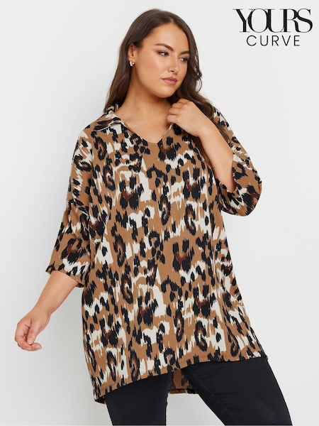 Yours Curve Natural Abstract Structured Jersey Tunics (AW1251) | £29