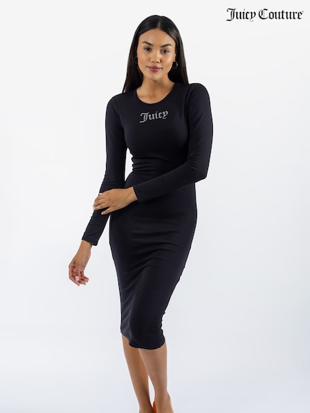 Juicy Couture Black Dizzie Midi Dress (AW1392) | £60
