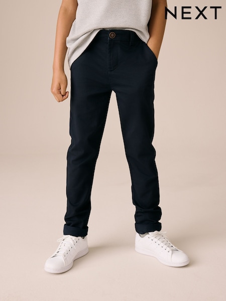 Navy Blue Premium Chino Trousers (3-16yrs) (AW1501) | £14 - £19