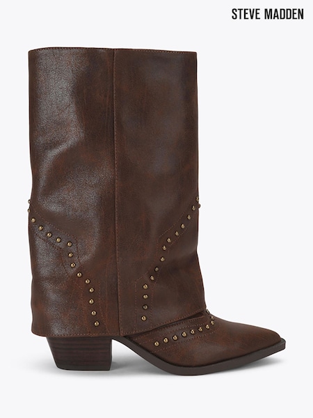 Brown - Steve Madden Saddle Western Boots