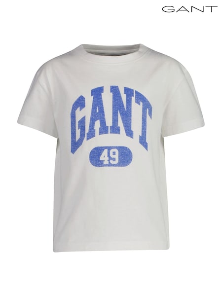 GANT White Relaxed-Fit 100% Cotton T-Shirt (AW1621) | £30