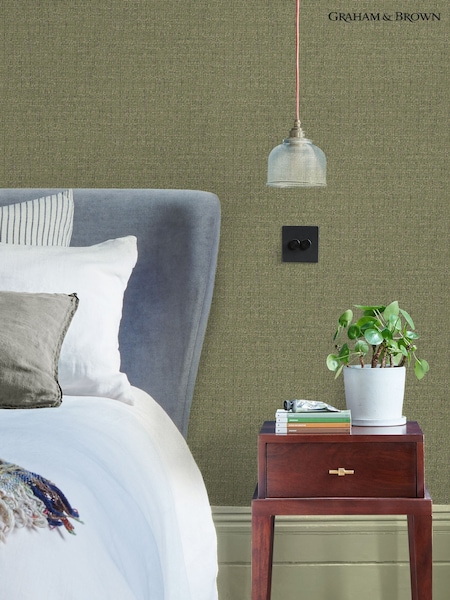 Graham & Brown Green Albion Texture 10M Wallpaper (AW1656) | £65