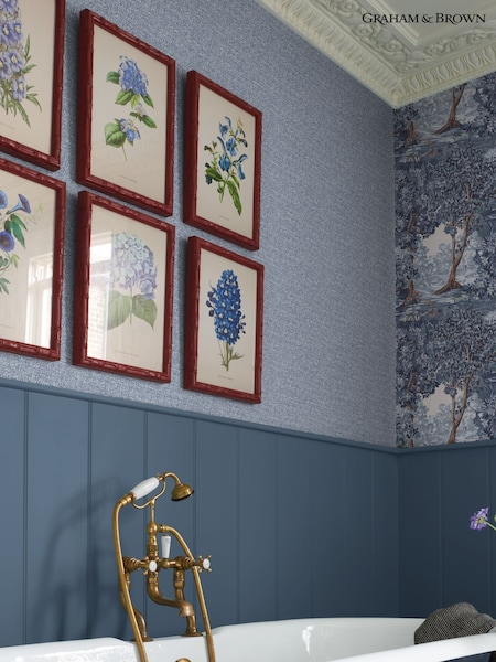 Graham & Brown Blue Albion Texture 10M Wallpaper (AW1659) | £65