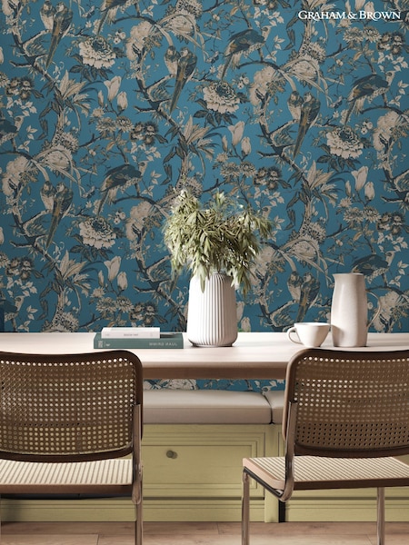 Graham & Brown Blue Perrow 10M Wallpaper (AW1663) | £95