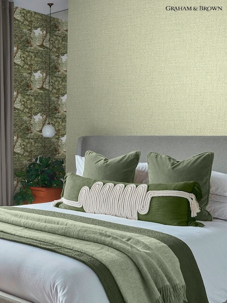 Graham & Brown Sage Albion Texture 10M Wallpaper (AW1669) | £65
