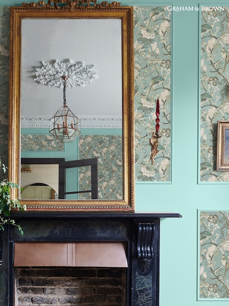Graham & Brown Duck Egg Perrow 10M Wallpaper (AW1681) | £95