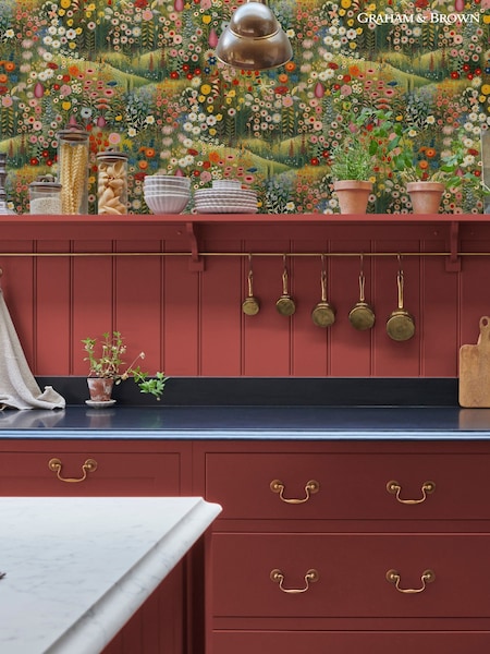 Graham & Brown Green Glenwhan Wildflower Summer 10M Wallpaper (AW1689) | £95