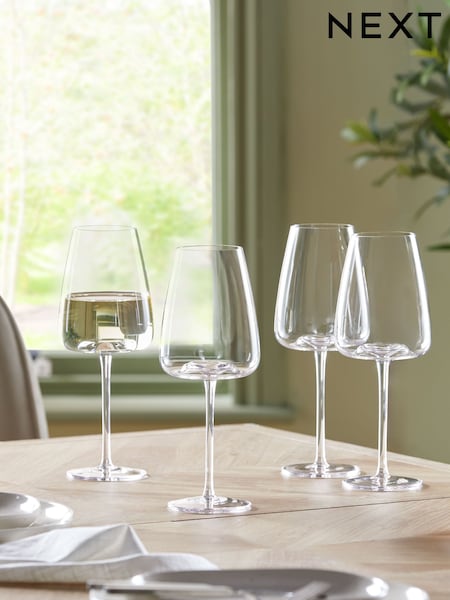 Clear Tapered Set of 4 Red Wine Glasses (AW1714) | £32