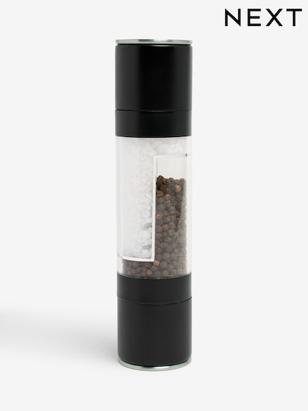Black Steel Two in One Salt and Pepper Grinder (AW1753) | £14