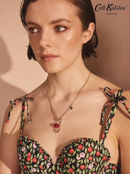 Cath Kidston Gold Tone Twisted Cherry Necklace (AW1779) | £36
