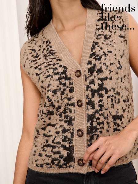 Friends Like These Animal Button Waistcoat (AW1814) | £36