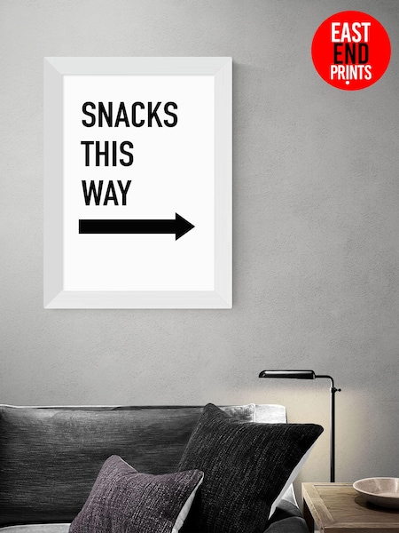 East End Prints White Snacks This Way by Studio Eleni (AW1836) | £50 - £130