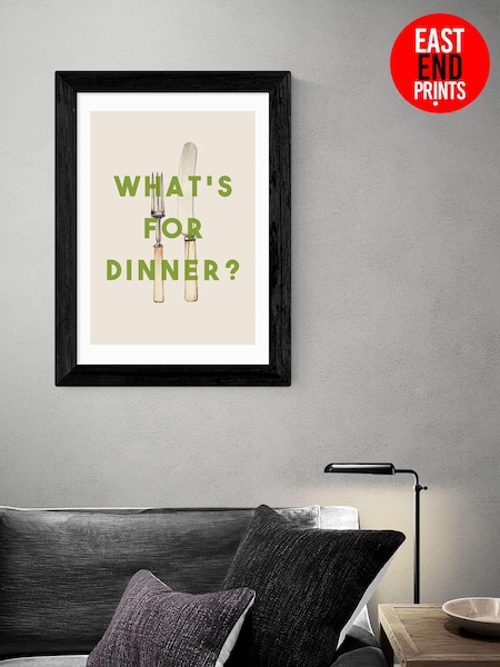 East End Prints Black What's For Dinner? by The 13 Prints (AW1842) | £50 - £130