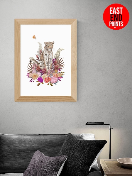 East End Prints Oak Leopard Bouquet by Becca Who (AW1855) | £50 - £130