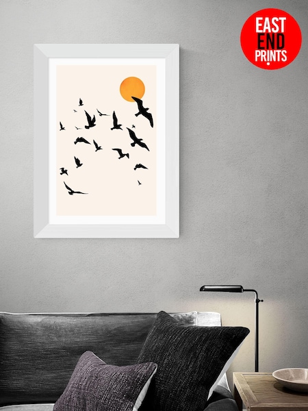 East End Prints White Up and Away by Kubistika (AW1906) | £50 - £130