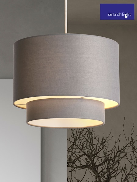 Searchlight Grey Gothic Drum Shade (AW2095) | £22
