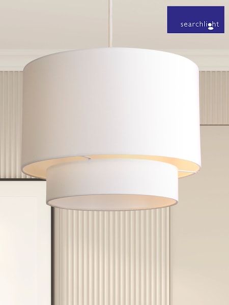 Searchlight White Arctic Drum Shade (AW2109) | £22