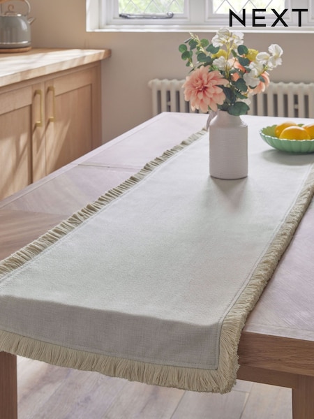 Natural Dalby Fringe Table Runner (AW2148) | £20 - £24
