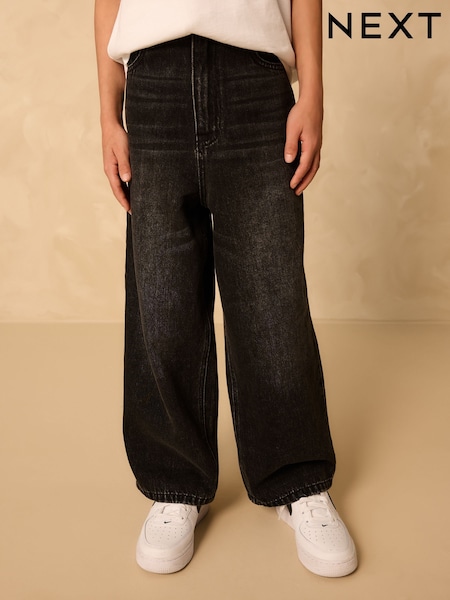 Washed Black Super-wide Fit Authentic Jeans (3-16yrs) (AW2151) | £15 - £20