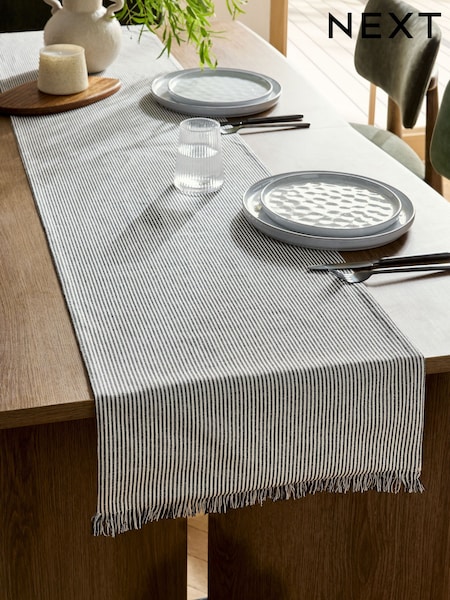 Black/White Bronx Kitchen Table Runner (AW2153) | £16 - £20
