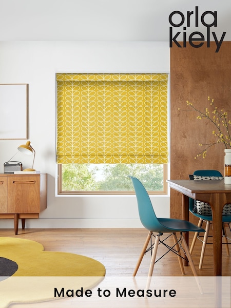 Orla Kiely Yellow Linear Stem Made to Measure Roman Blind (AW2205) | £79