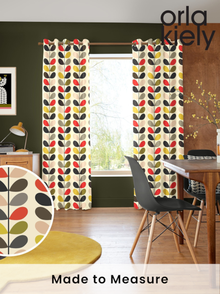 Orla Kiely Tomato Red Multi Stem Made to Measure 100% Cotton Curtains (AW2213) | £91