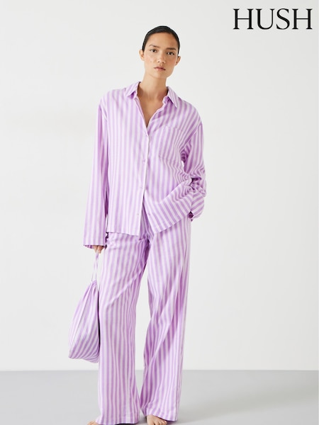 Hush Purple Luella Brushed Twill Pyjamas (AW2242) | £69