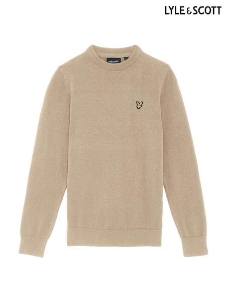 Lyle & Scott Stone Boys Crew Neck Knitted Jumper (AW2255) | £55